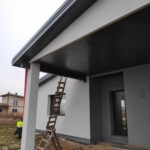 murinis namas su slapiu fasadu strukturos ir stogo pakalimai