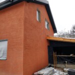 skysto klinkerio fasadas